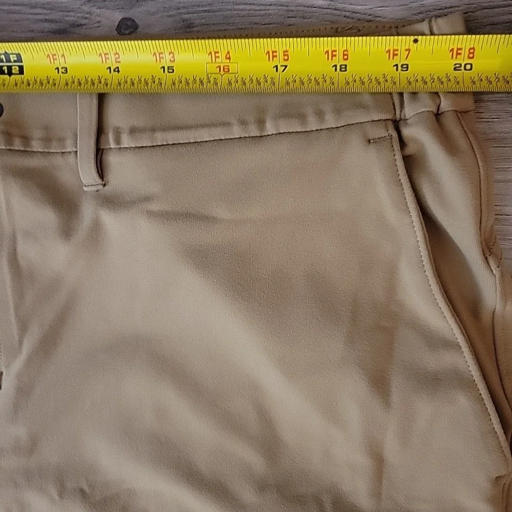 Public Rec Pants Mens 40/30 Tan Athletic Performance‎ Stretch Golf Pockets